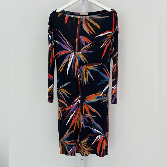 EMILIO PUCCI BLACK MULTI BAMBOO DRESS MODEL 71RL51 SIZE IT 44 / US 10 NWOTS! - Picture 4 of 17